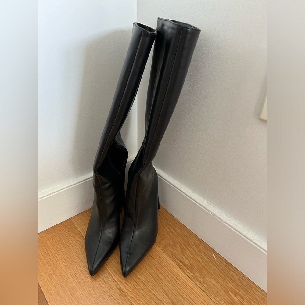 Zara Black Heeled Boots
